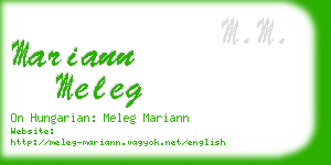 mariann meleg business card